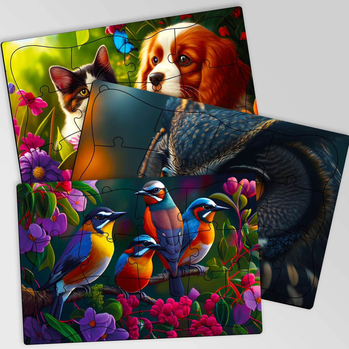 Dementia Puzzles for Elderly Birds 13 pieces | set of 3