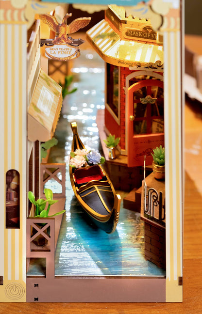DIY Book Nook Kit: Romantic Venice with Dust Cover