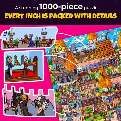 1000 Pcs Jigsaw Puzzle Secret Task | Nighty Cats