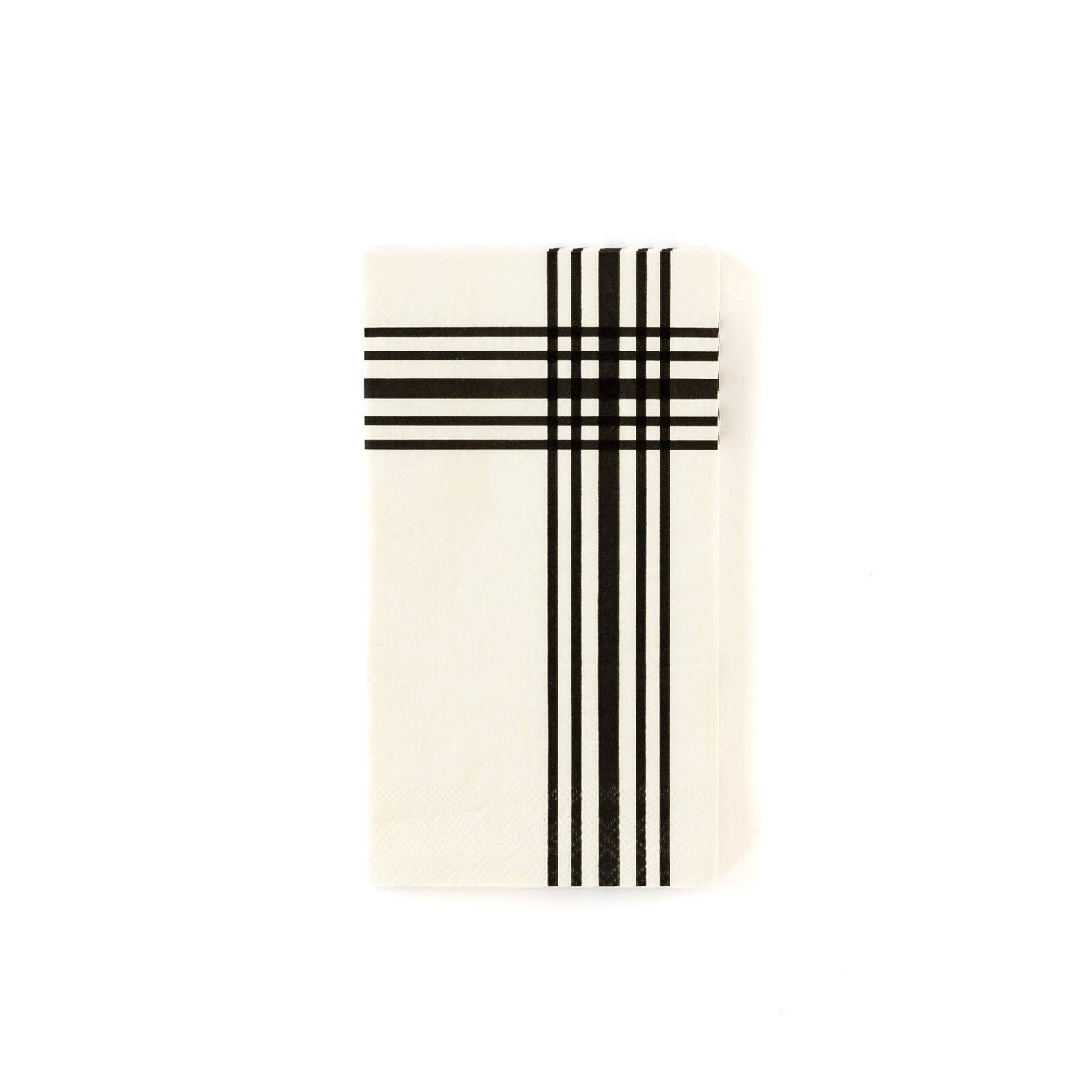 Cream Plaid Dinner Napkins
