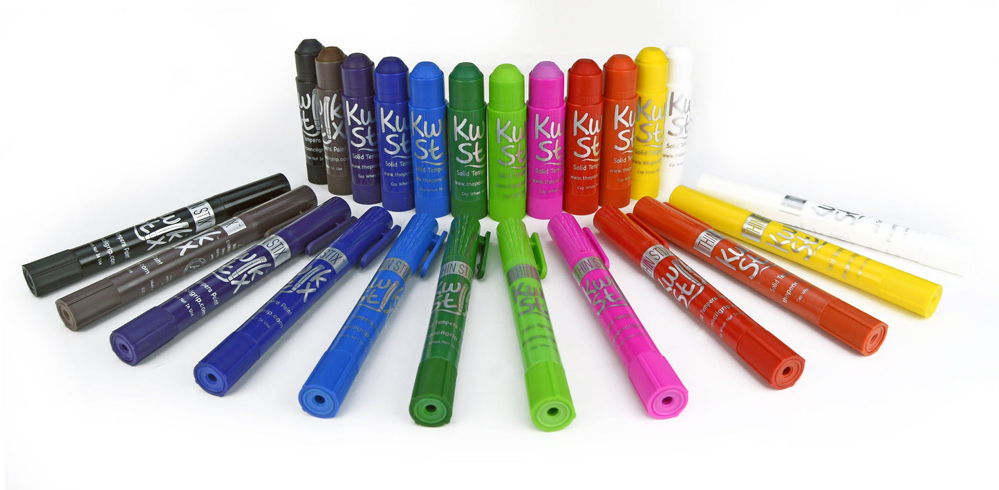 ThinStix Tempera Paint - 12 Thin Classic Colors TPG-608
