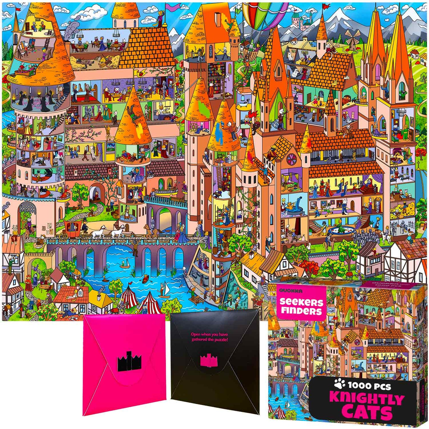 1000 Pcs Jigsaw Puzzle Secret Task | Nighty Cats