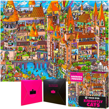 1000 Pcs Jigsaw Puzzle Secret Task | Nighty Cats
