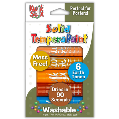 KwikStix Tempera Paint- Earth Tones 6 Colors TPG-676