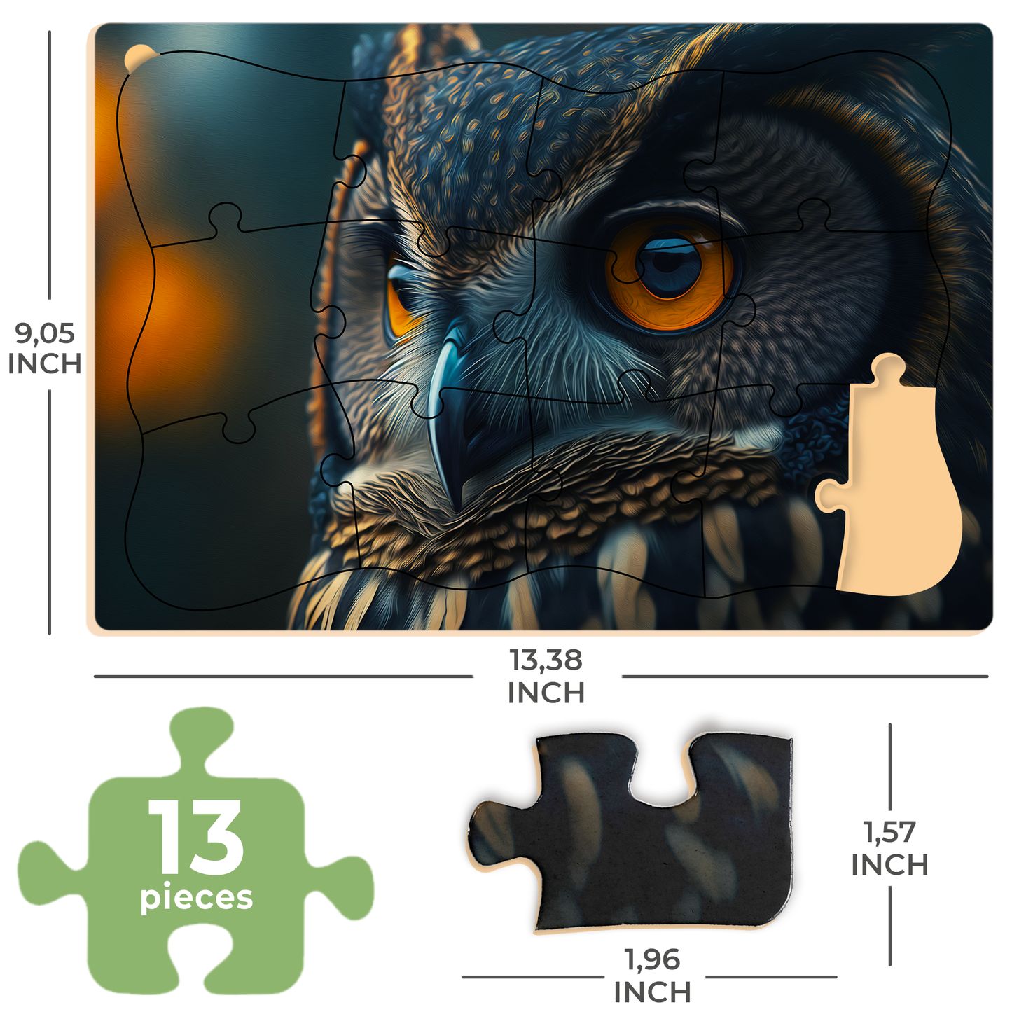 Dementia Puzzles for Elderly Birds 13 pieces | set of 3