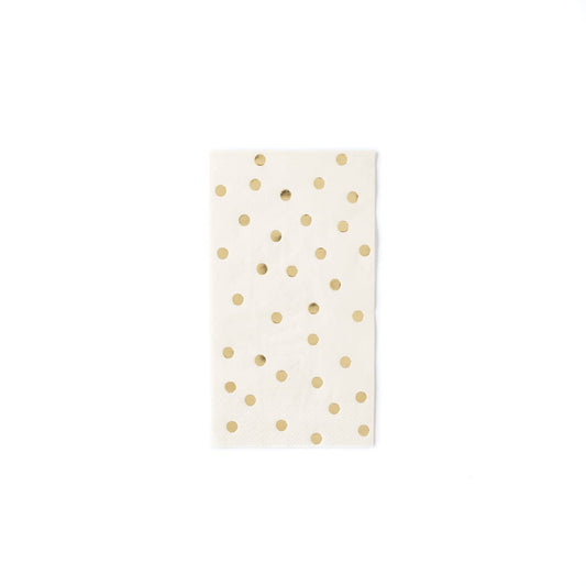 Cream Polka Dot Dinner Napkins