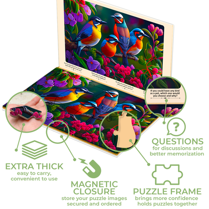 Dementia Puzzles for Elderly Birds 13 pieces | set of 3