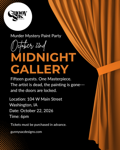 The Midnight Gallery- Murder Mystery Paint Party