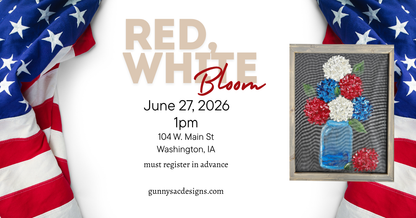 Red White and Bloom- Screen Painting Class