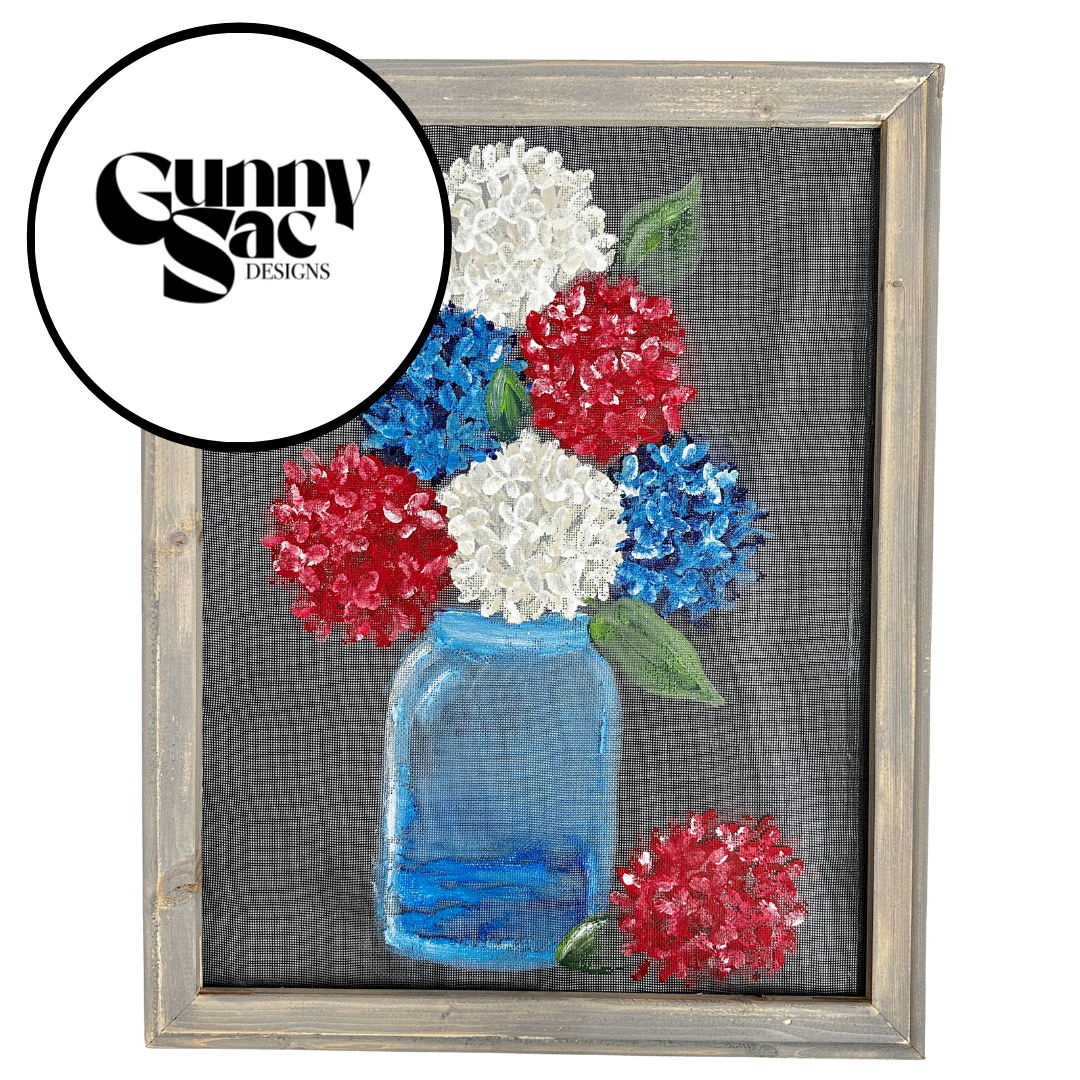 Red White and Bloom- Screen Painting Class