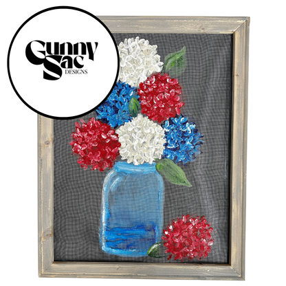 Red White and Bloom- Screen Painting Class