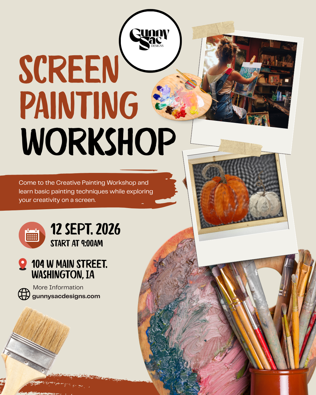 Screen Painting Class-Pumpkins