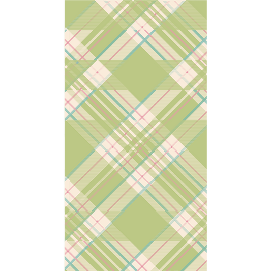 Bright Green Plaid Guest Napkin