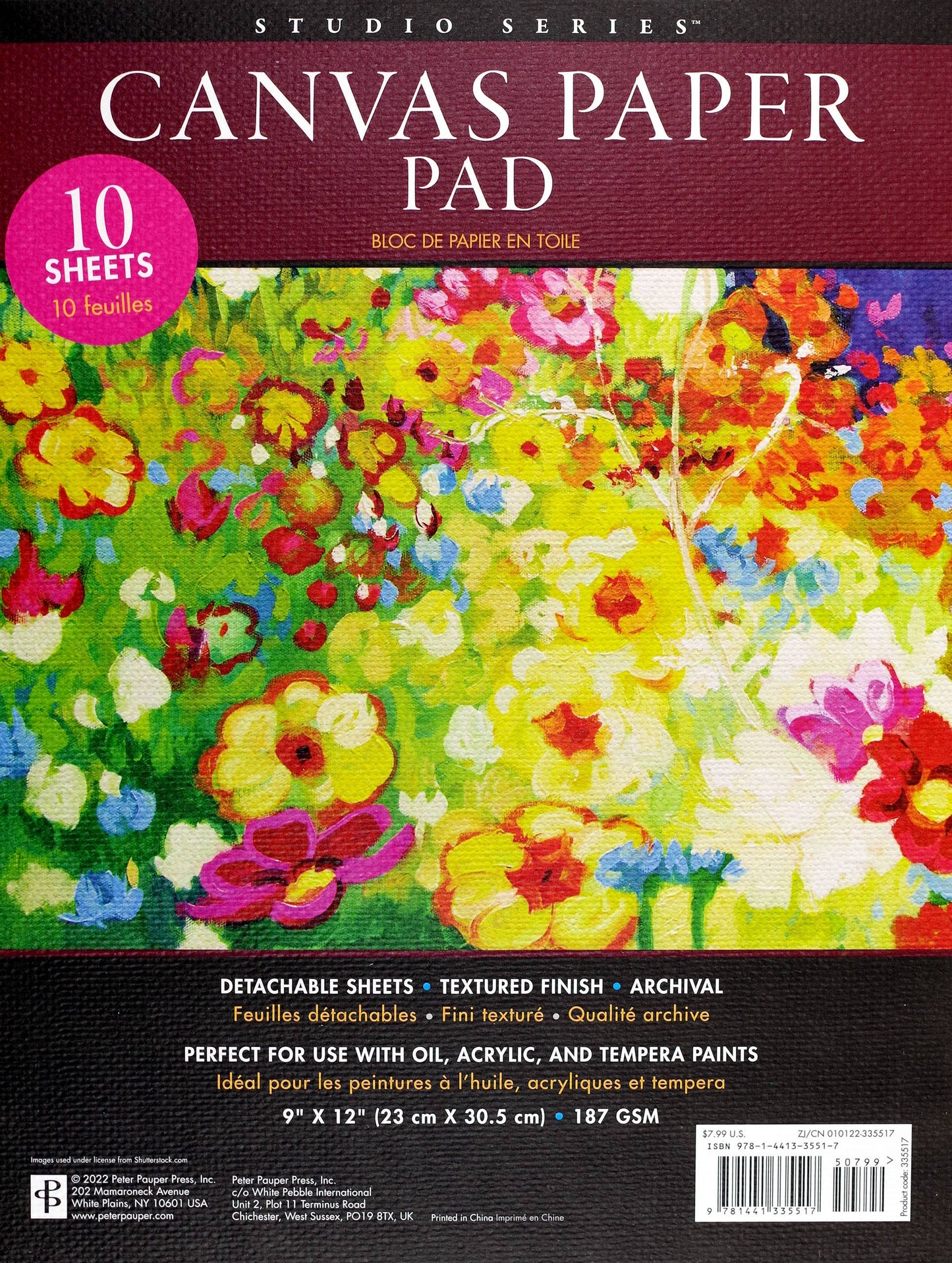 Studio Series Canvas Paper Pad (10 sheets)