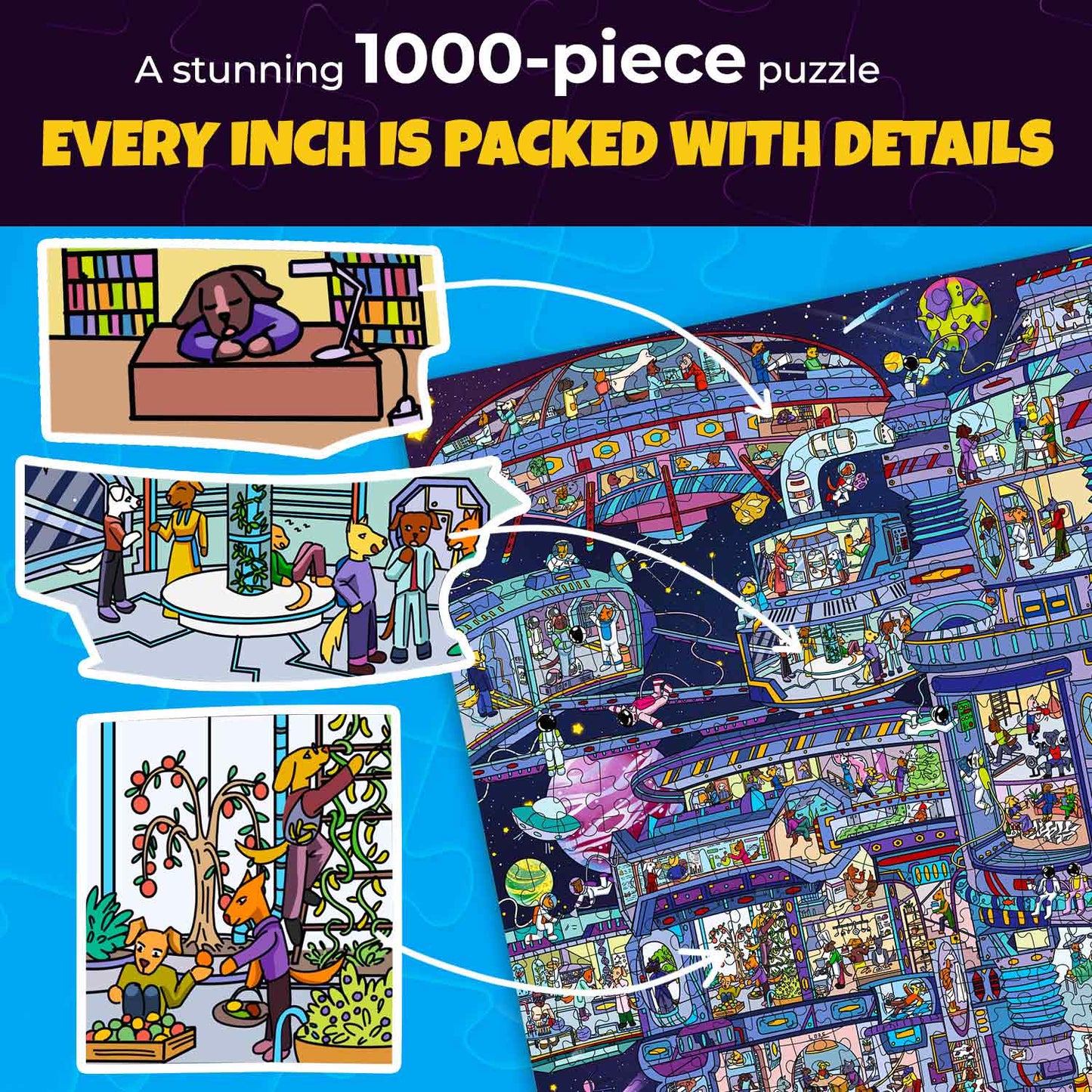 1000 Pcs Jigsaw Puzzle Secret Task | Galactic Tails
