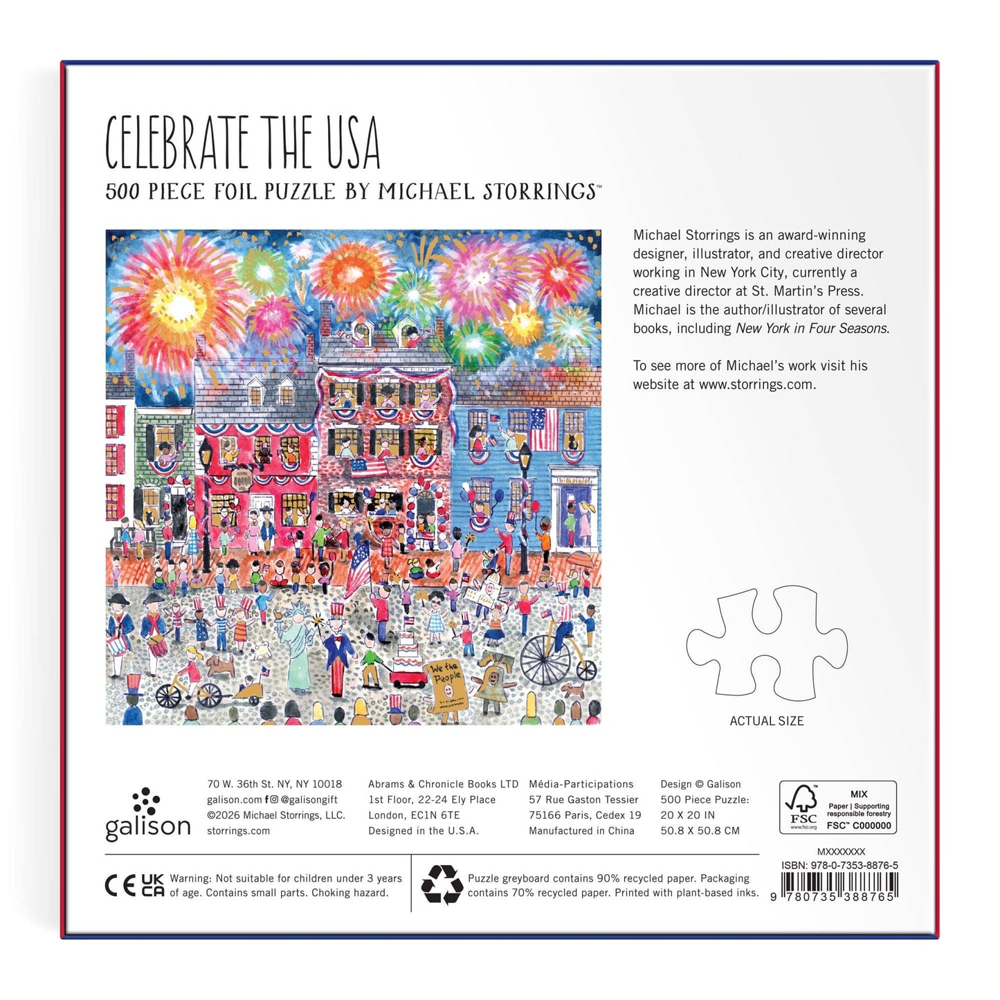 Celebrate The USA 500 Piece Foil Puzzle