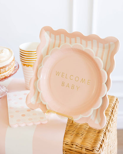 Baby Pink Polka Dot Dinner Napkin